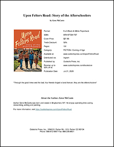 Upon Felters Road: Story of the Afterschoolers Sales Sheet