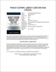What I Know about Life so Far Sales Sheet