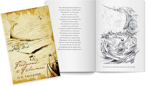 Ferdinand the Fisherman cover and illustrated interior