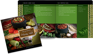 Custom book layout example for a self-published cookbook.