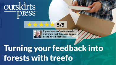 Leave a self-publishing review and plant a tree with Outskirts Press