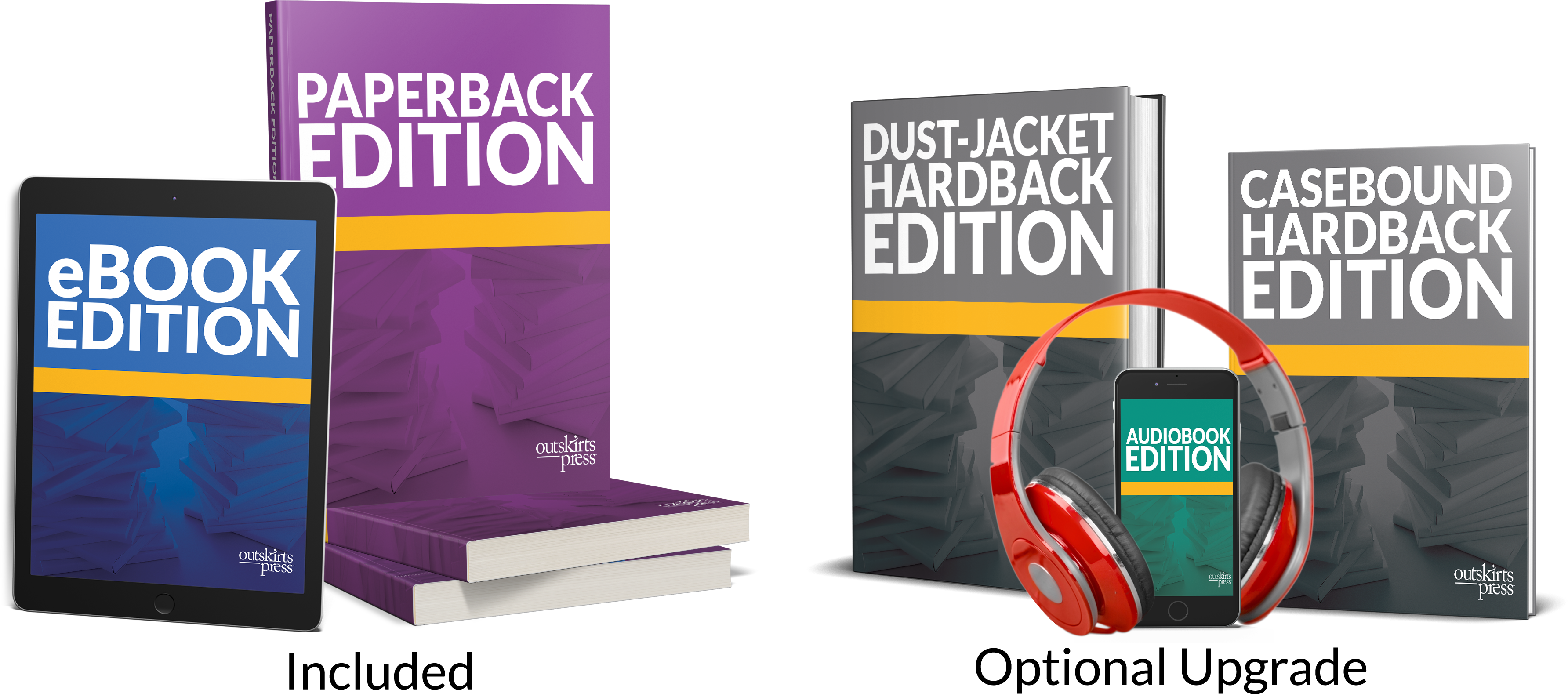 Multiple book trim sizes available for your full-color book