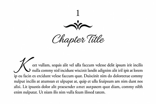 Example of professionally styled chapter opener