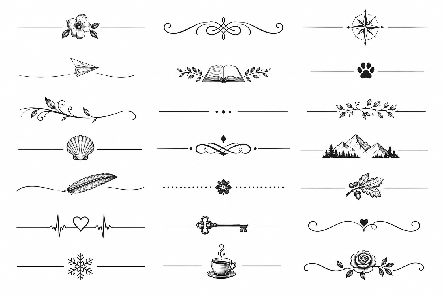 Example of decorative book interior elements