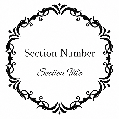 Example of decorative section divider