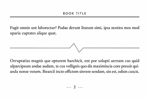 Example of coordinated book headers and footers