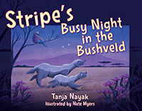 Stripe’s Busy Night in the Bushveld by Tanja Nayak published by Outskirts Press.